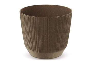 Pot de fleur Eco en plastique Marron café (L/H/P) 17x15x17cm 1,60L