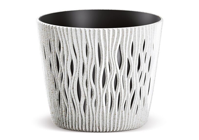 Blumentopf Eco aus Kunststoff beige (B/H/T) 16x14x16cm 1,70L