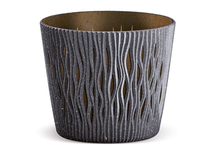 Blumentopf Eco aus Kunststoff schwarz (B/H/T) 19x16x19cm 3L