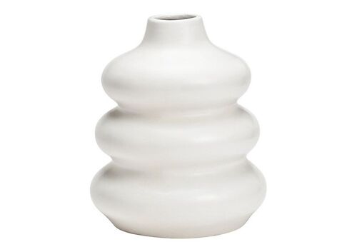 Vase aus Keramik weiß (B/H/T) 16x20x16cm