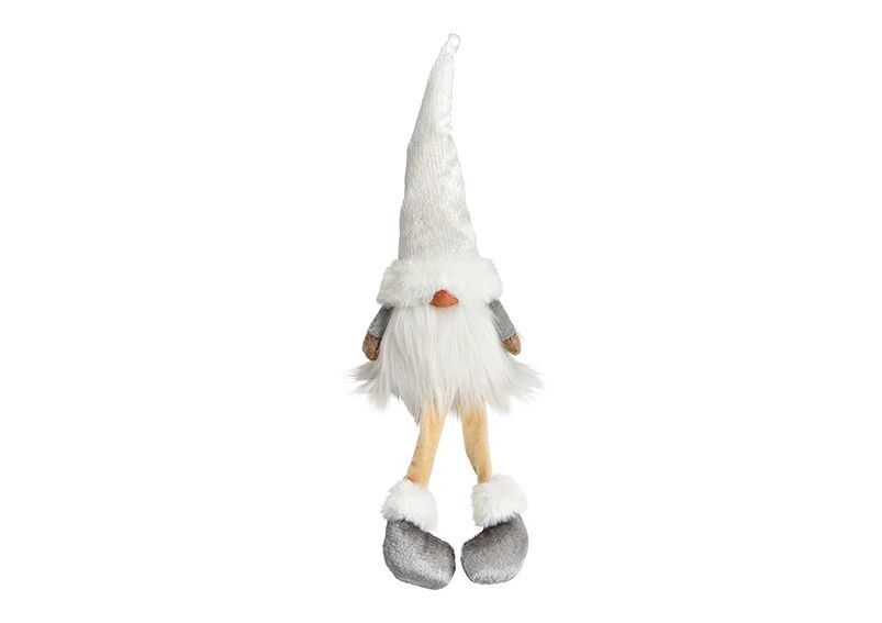 Kantenhocker Wichtel aus Textil weiß (B/H/T) 11x40x8cm