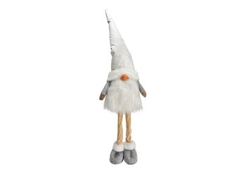 Gnome en textile blanc (L/H/P) 18x65x12cm