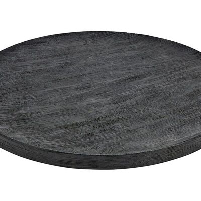 Vassoio, piatto decorativo in legno di mango nero (L/A/P) 38x2x38 cm