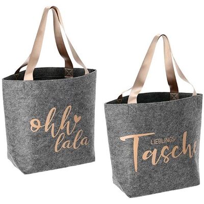 Tasche Shopper aus Filz 2-fach, (B/H/T) 49x38x1cm