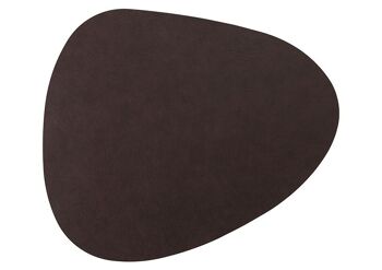 Set de table PVC Stone aspect cuir en plastique marron foncé (L/H) 45x30cm