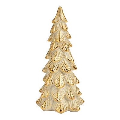 Albero di Natale in poly champagne (L/A/P) 6x15x6 cm