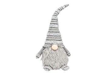 Gnome en textile gris (L/H/P) 16x45x12cm