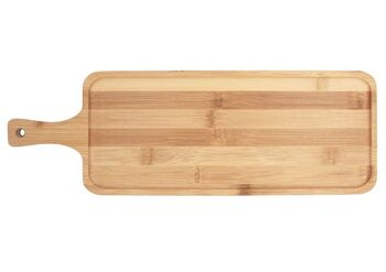 Planche de service en bambou naturel (L/H/P) 15x1,5x45cm