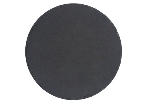 Servierplatte aus Schiefer schwarz (B/H/T) 30x1x30cm