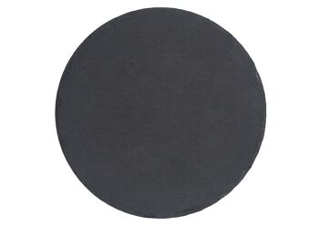 Assiette de service en ardoise noire (L/H/P) 30x1x30cm