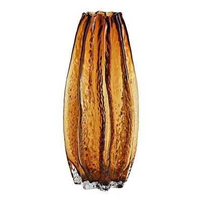 Vase en verre marron (L/H/P) 13x30x13cm