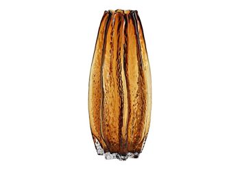 Vase en verre marron (L/H/P) 13x30x13cm