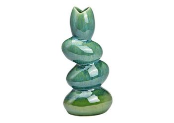 Vase en porcelaine vert (L/H/P) 13x28x9cm