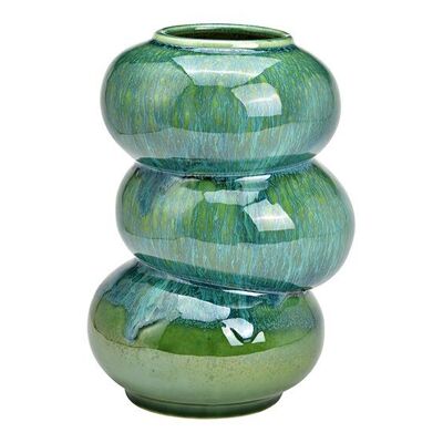 Vase aus Porzellan grün (B/H/T) 16x25x16cm