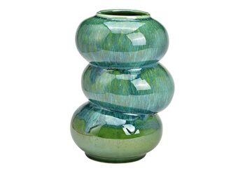 Vase en porcelaine vert (L/H/P) 16x25x16cm