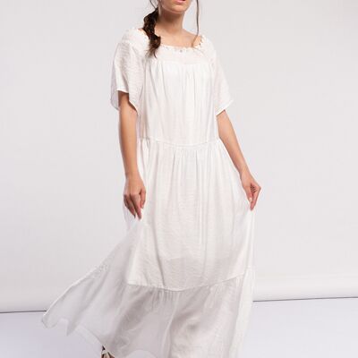Dress 100%pe 209781 white (size un)