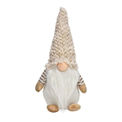 Gnome en textile beige (L/H/P) 16x32x11cm