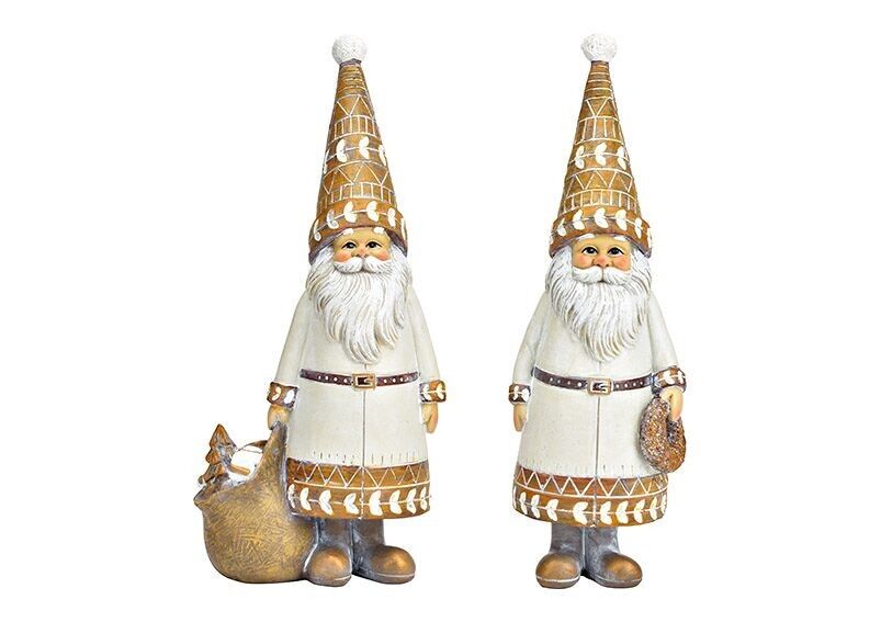 Nikolaus aus Poly natur 2-fach, (B/H/T) 10x23x6cm