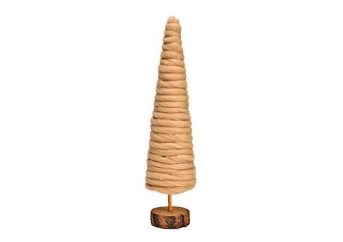 Aufsteller Tannenbaum aus Kunststoff, Wolle beige (B/H/T) 11x45x11cm