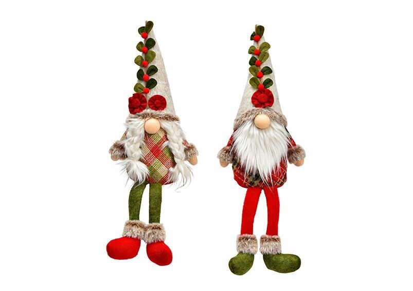 Gnomo sgabello Edge in tessuto colorato 2 volte, (L/A/P) 15x45x10 cm