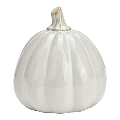 Citrouille en porcelaine blanche (L/H/P) 12x13x12cm