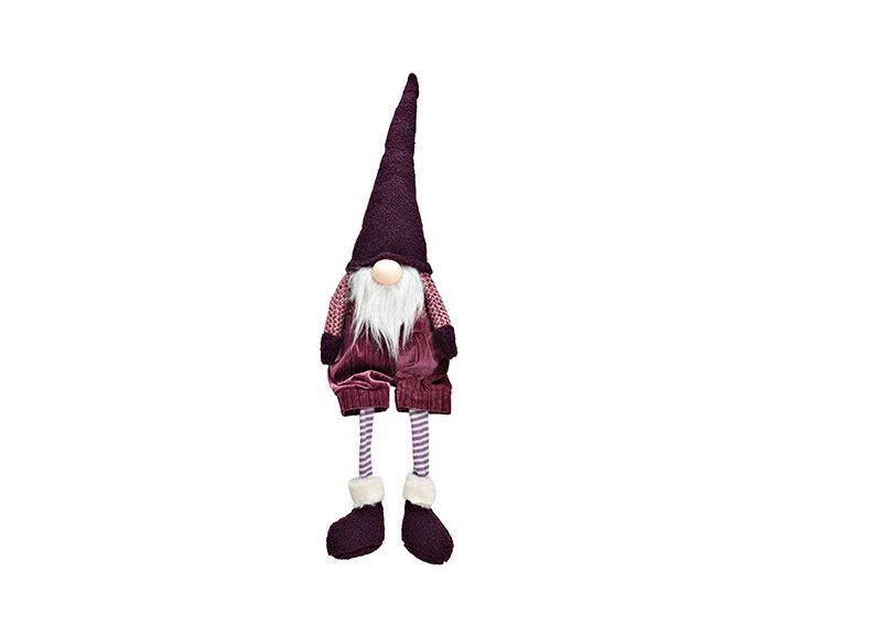 Kantenhocker Wichtel aus Textil lila (B/H/T) 21x78x16cm