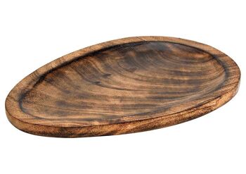 Bol décoratif en bois de manguier marron (L/H/P) 30x2x20cm
