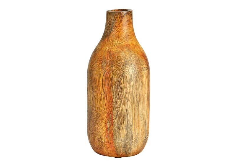 Vase made of mango wood brown (W/H/D) 11x25x11cm
