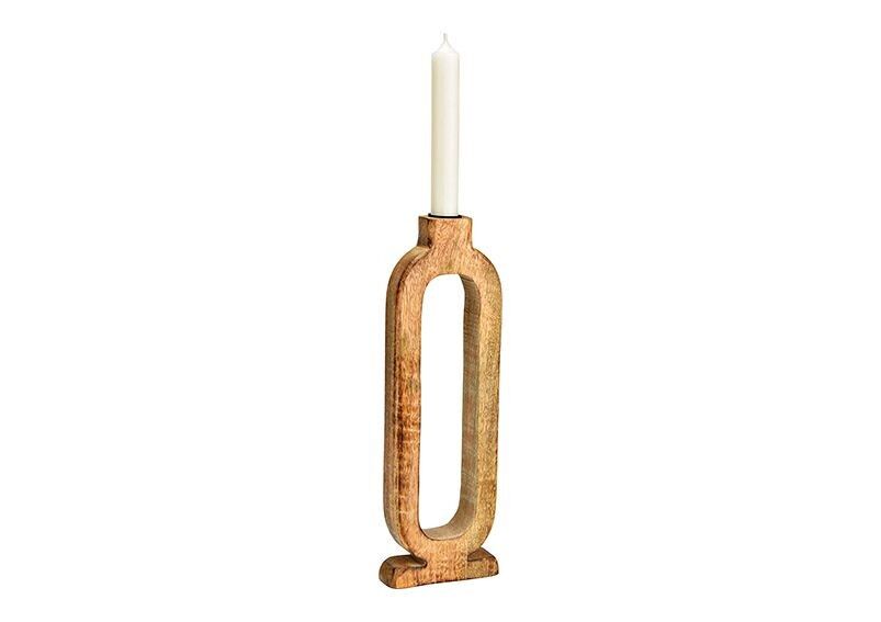 Candle holder made of natural mango wood (W/H/D) 10x30x4cm