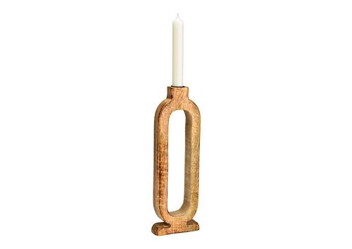 Kerzenhalter aus Mangoholz natur (B/H/T) 10x30x4cm