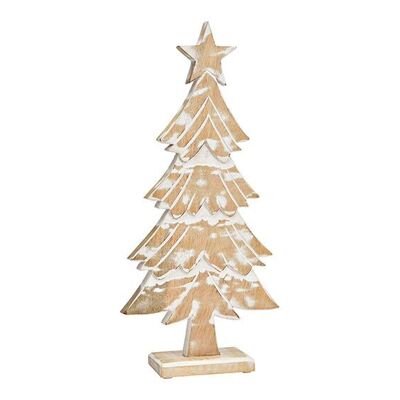 Supporto per albero di Natale in legno di mango naturale, bianco (L/A/P) 20x42x5 cm