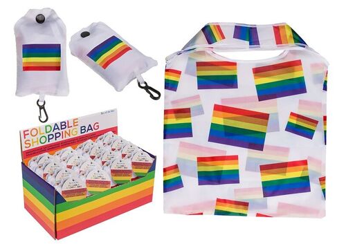 Einkaufstasche, Pride, faltbare, aus Textil bunt (B/H) 39x56cm 100% Polyester
