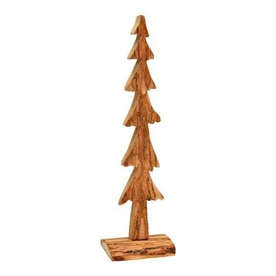 Árbol de Navidad de madera natural (An/Al/Pr) 10x40x9cm