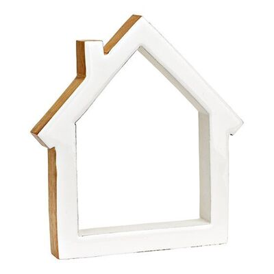 Supporto per casetta in legno di mango bianco (L/A/P) 19x20x2 cm