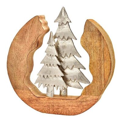 Supporto per albero di Natale in legno di mango, metallo naturale (L/A/P) 30x30x5 cm