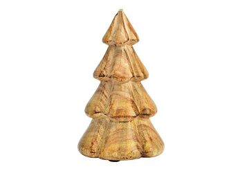 Support pour sapin de Noël en bois de manguier naturel (L/H/P) 9x16x9cm