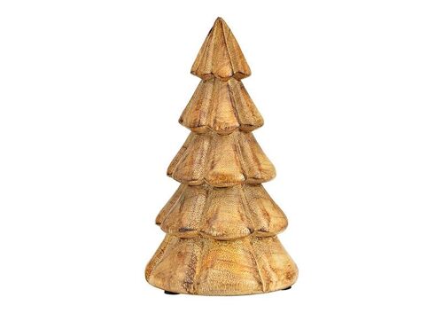 Aufsteller Tannenbaum aus Mangoholz natur (B/H/T) 12x20x12cm