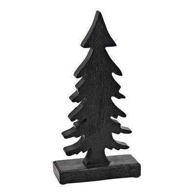 Supporto per albero di Natale in legno di mango nero (L/A/P) 16x32x6 cm