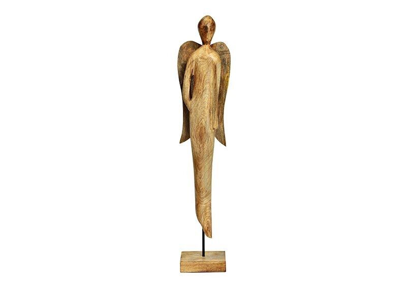 Stand angel made of natural mango wood (W/H/D) 18x85x12cm
