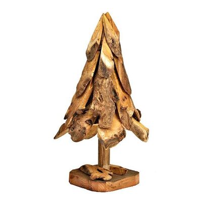 Albero di Natale in legno naturale (L/A/P) 22x44x22 cm