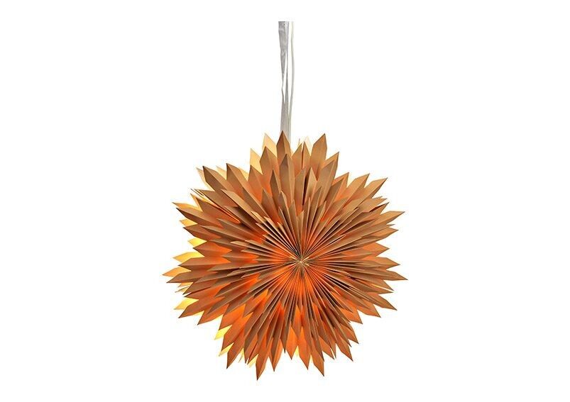 Fiocco di neve luminoso in carta/cartone beige Ø50cm