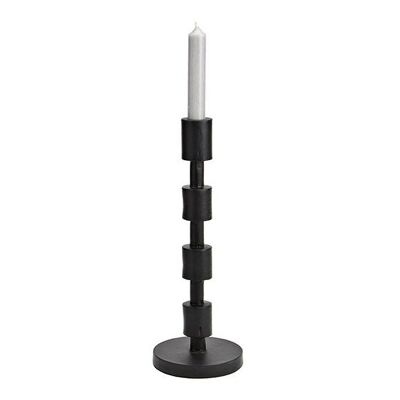 Kerzenhalter aus Metall schwarz (B/H/T) 11x32x11cm