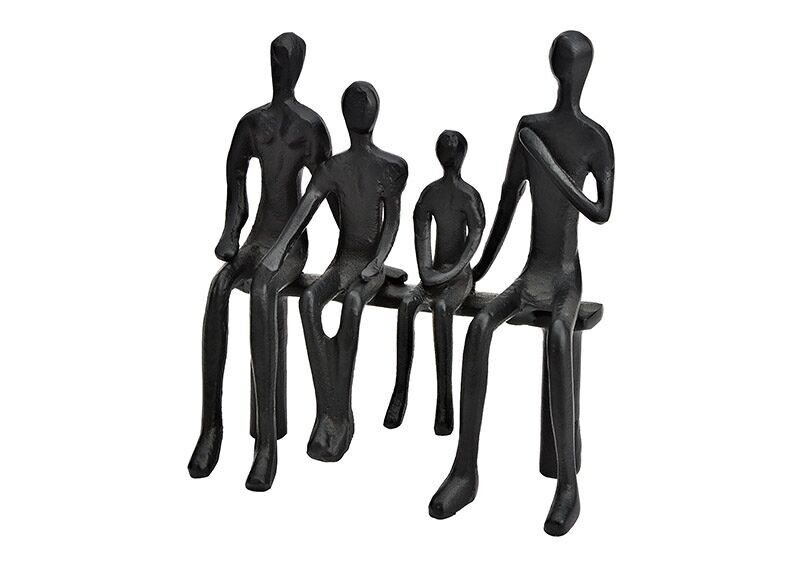 Stand figure Family made of metal black (W/H/D) 23x24x10cm