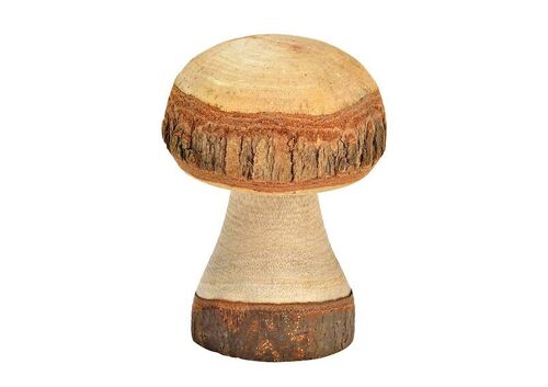 Pilz aus Holz natur (B/H/T) 6x10x6cm