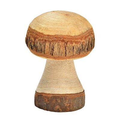 Fungo in legno naturale (L/A/P) 6x10x6 cm