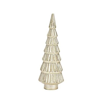 Árbol de Navidad de poli champagne dorado (An/Al/Pr) 6x19x6cm