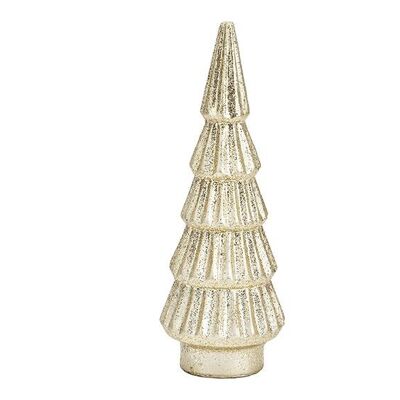 Sapin de Noël en poly champagne doré (L/H/P) 4x13x4cm