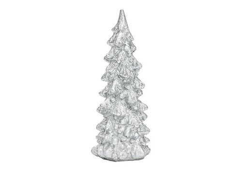 Tannenbaum aus Poly silber (B/H/T) 6x14x6cm