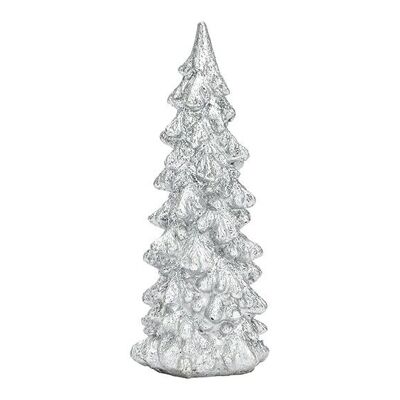 Árbol de Navidad de poli plata (An/Al/Pr) 6x14x6cm