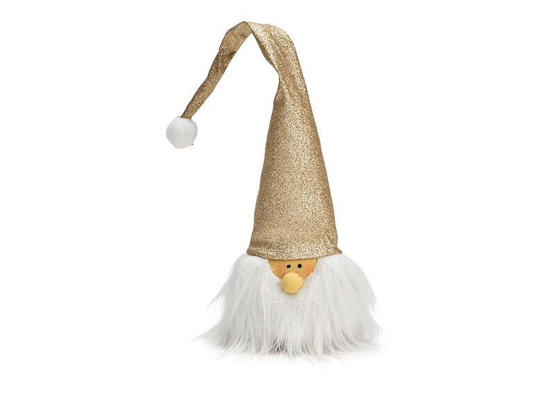 Wichtel aus Textil champagner (B/H/T) 8x29x6cm